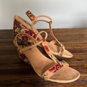 Floral Cork Wedge Size 11